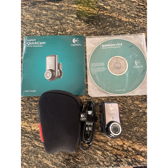 Logitech USB Webcam QuickCam V-UBU48 2MP Carl Zeiss 2.0/3.7 Autofocus - Picture 1 of 7